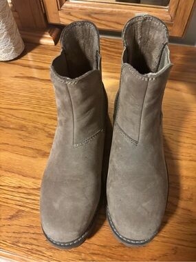 Eastland Taupe Suede Chelsea Booties